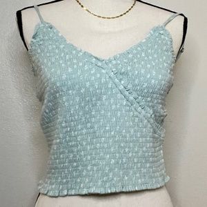 Light Blue Floral Tank Top